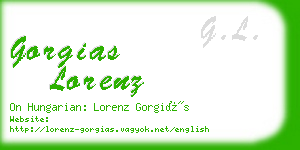 gorgias lorenz business card